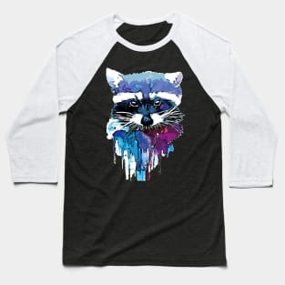 Cool racoon ART Watercolor print Baseball T-Shirt